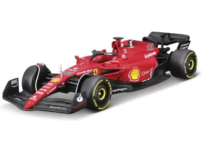 Bburago Ferrari F1 1:43 Diecast 6 Cars Set Leclerc Sainz Alonso