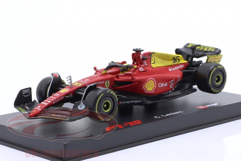 Bburago Ferrari F1 1:43 Diecast 6 Cars Set Leclerc Sainz Alonso - photo 4