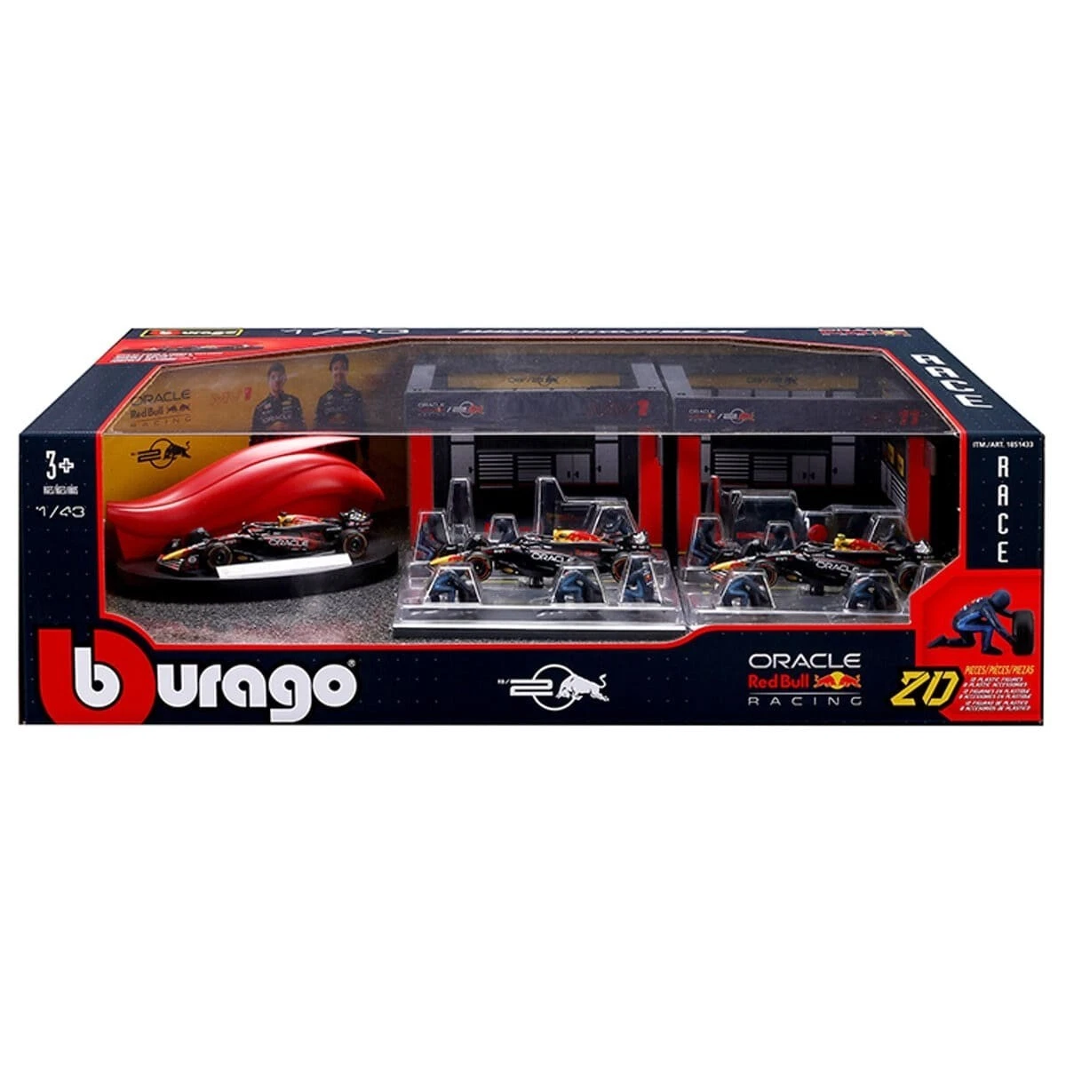 Bburago Red Bull Racing F1 RB20 1:43 Deluxe Paddock Set - photo 3