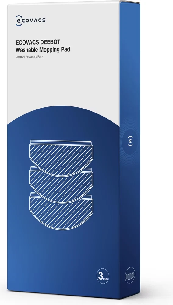 ECOVACS DEEBOT Washable Mopping Pads 3-Pack for X1/T10 Series