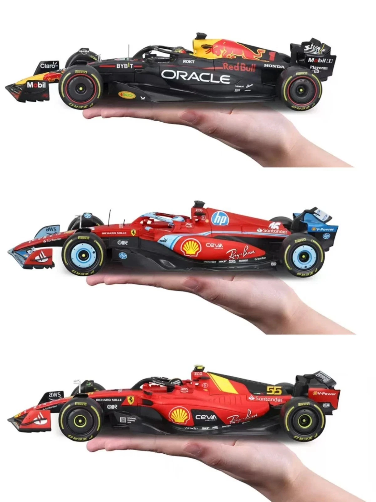 Bburago 1:18 Ferrari SF-23 / Red Bull RB19 F1 Diecast Car NEW