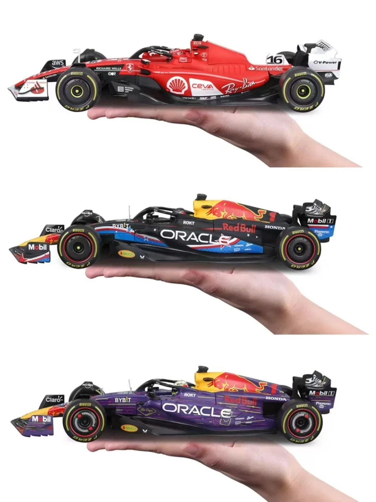 Bburago 1:18 Ferrari SF-23 / Red Bull RB19 F1 Diecast Car NEW - photo 3