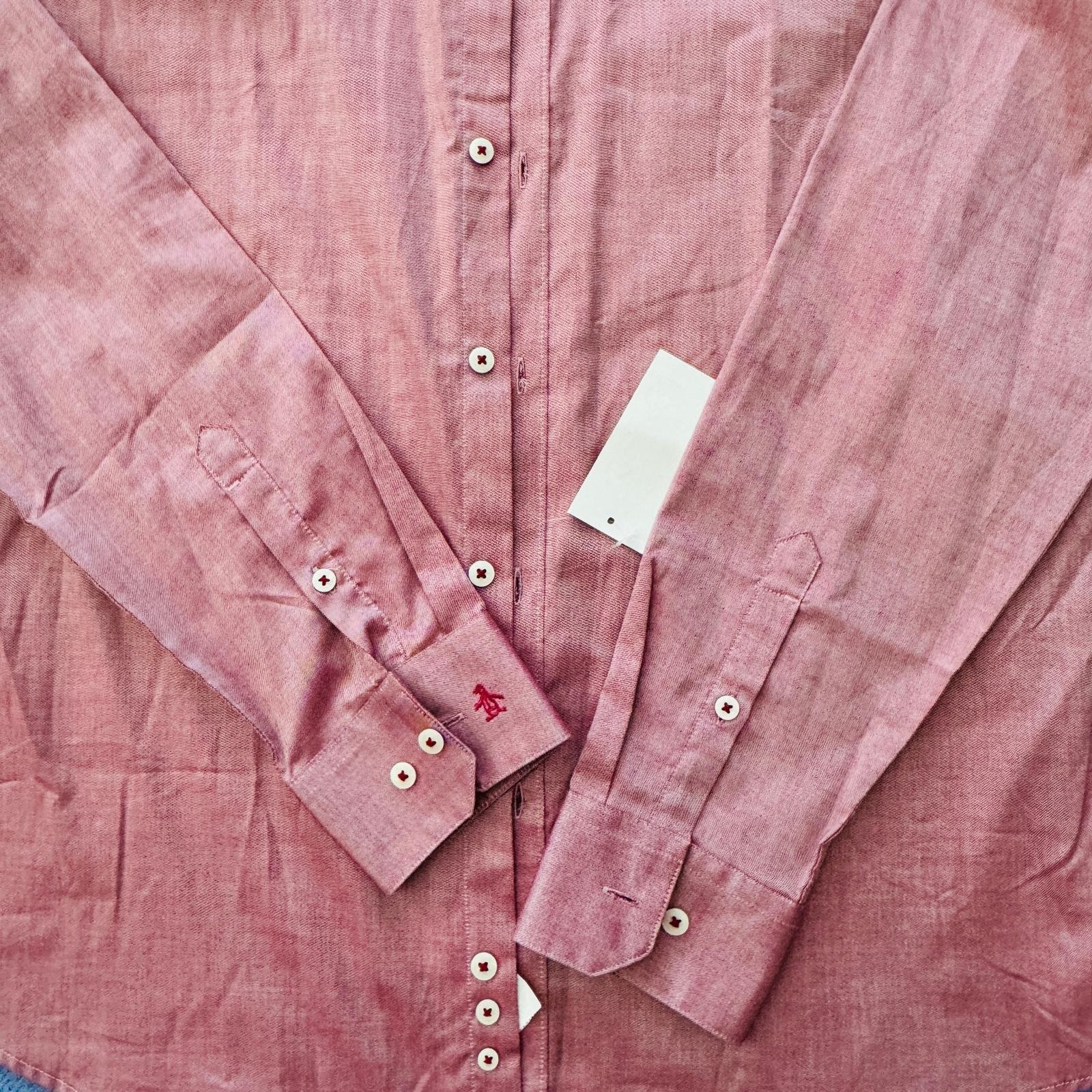 Original Penguin Men's Long Sleeve Button Down Shirt - Mauve Ros - photo 2
