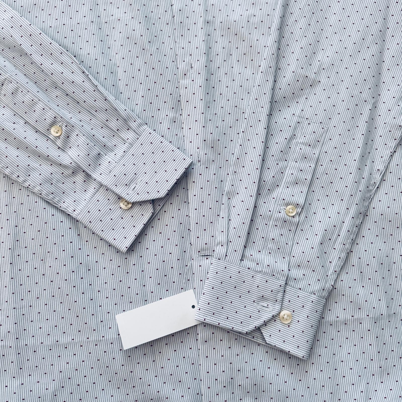 Michael Kors Men's Long Sleeve Dress Shirt - Sky Blue Dot Patter - photo 3