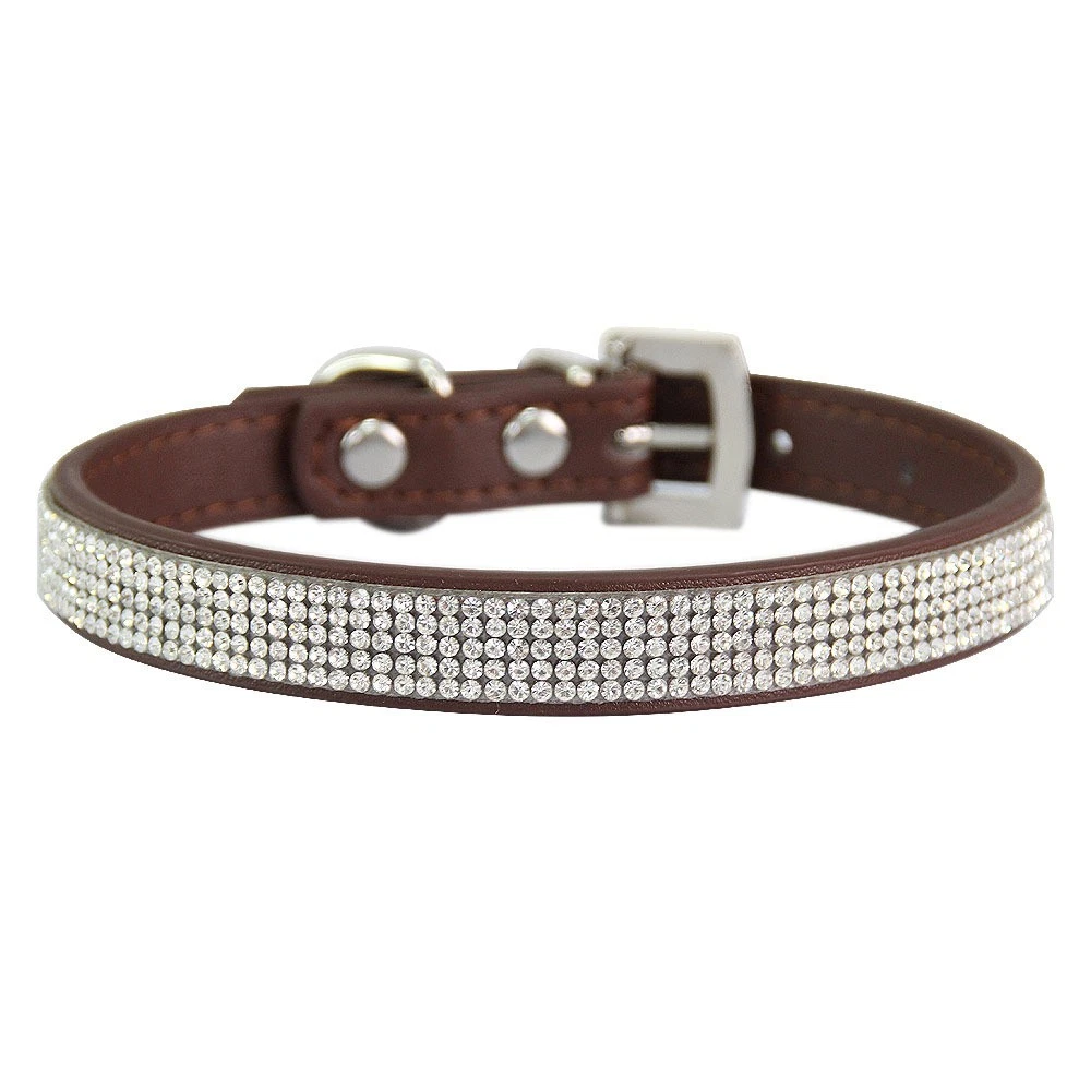 Fashion PU Leather Rhinestone Dog Collar - S/M/L - photo 5