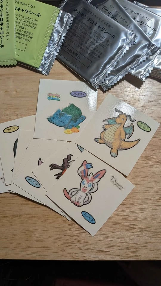 9 Pokémon Pan Sticker Lot from Japan