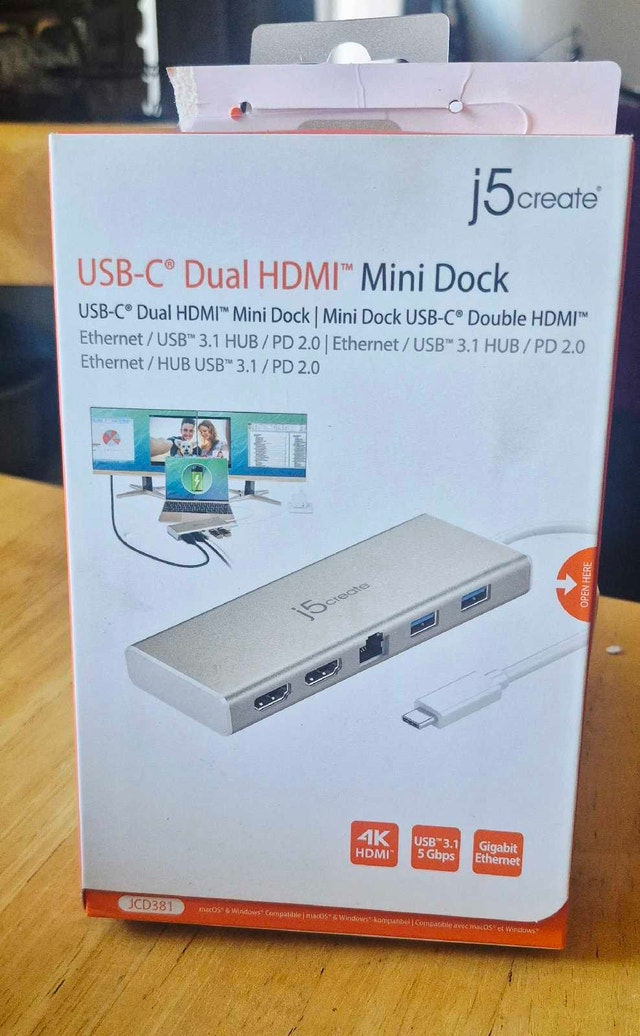 J5 Create USB-C Dual HDMI Mini Dock (JCD381)