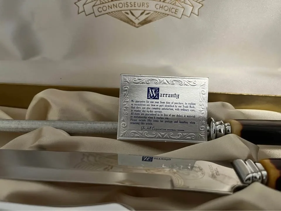 Vintage 9 Pc Glo-Hill Cutlery Carving Set 6 Steak Knifes - photo 4