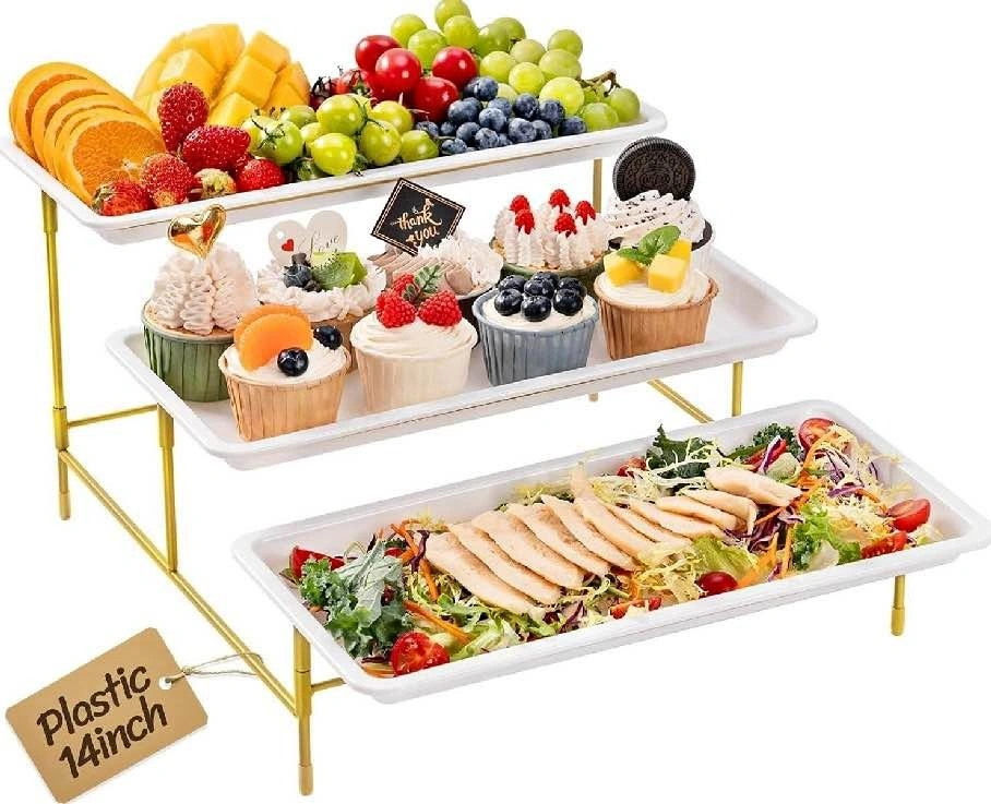 Plastic 3-Tier Party Serving Tray