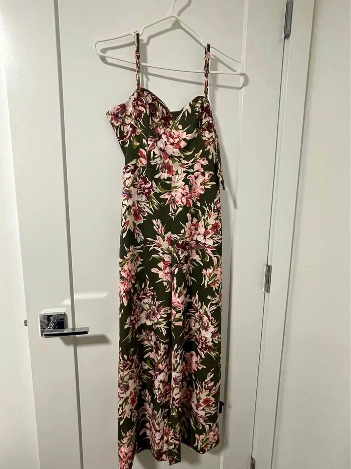 Green Floral Jumpsuit