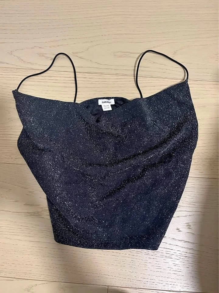 GARAGE Sparkly Cowl neck top