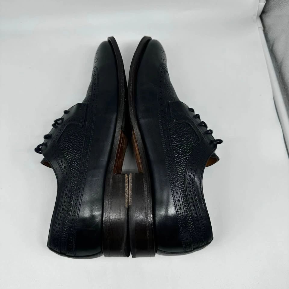 Paradigma Shoemakers Men's Black Leather Wingtip Oxford Shoes Si - photo 3