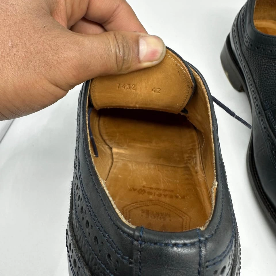 Paradigma Shoemakers Men's Black Leather Wingtip Oxford Shoes Si - photo 5