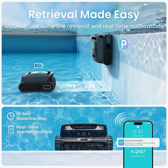 AIPER Scuba V3 AI Vision Cordless Robotic Pool Cleaner 2026 - photo 4
