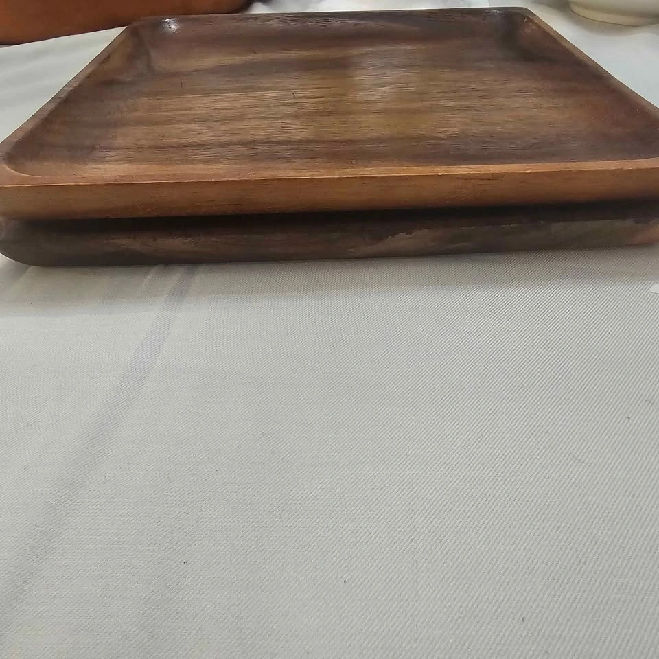 Set of 2 Wooden Serving Platters - photo 4