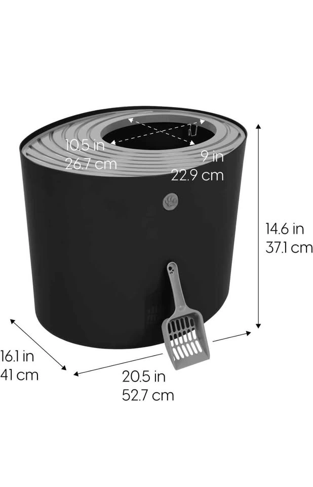 USA Top Entry Cat Litter Box with Scoop - Large - photo 2