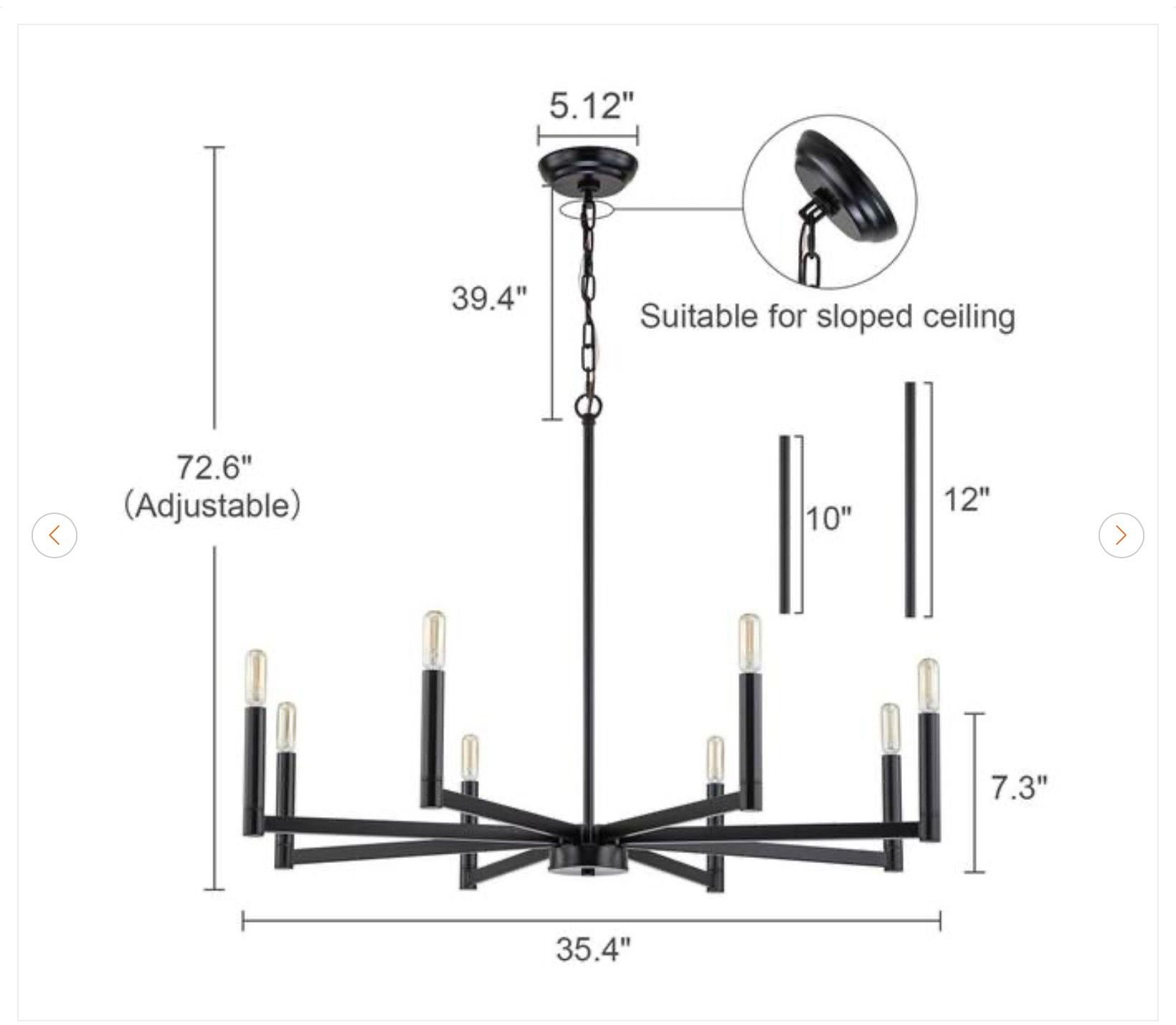 EDISLIVE Galea 8-Light Linear Chandelier - photo 4