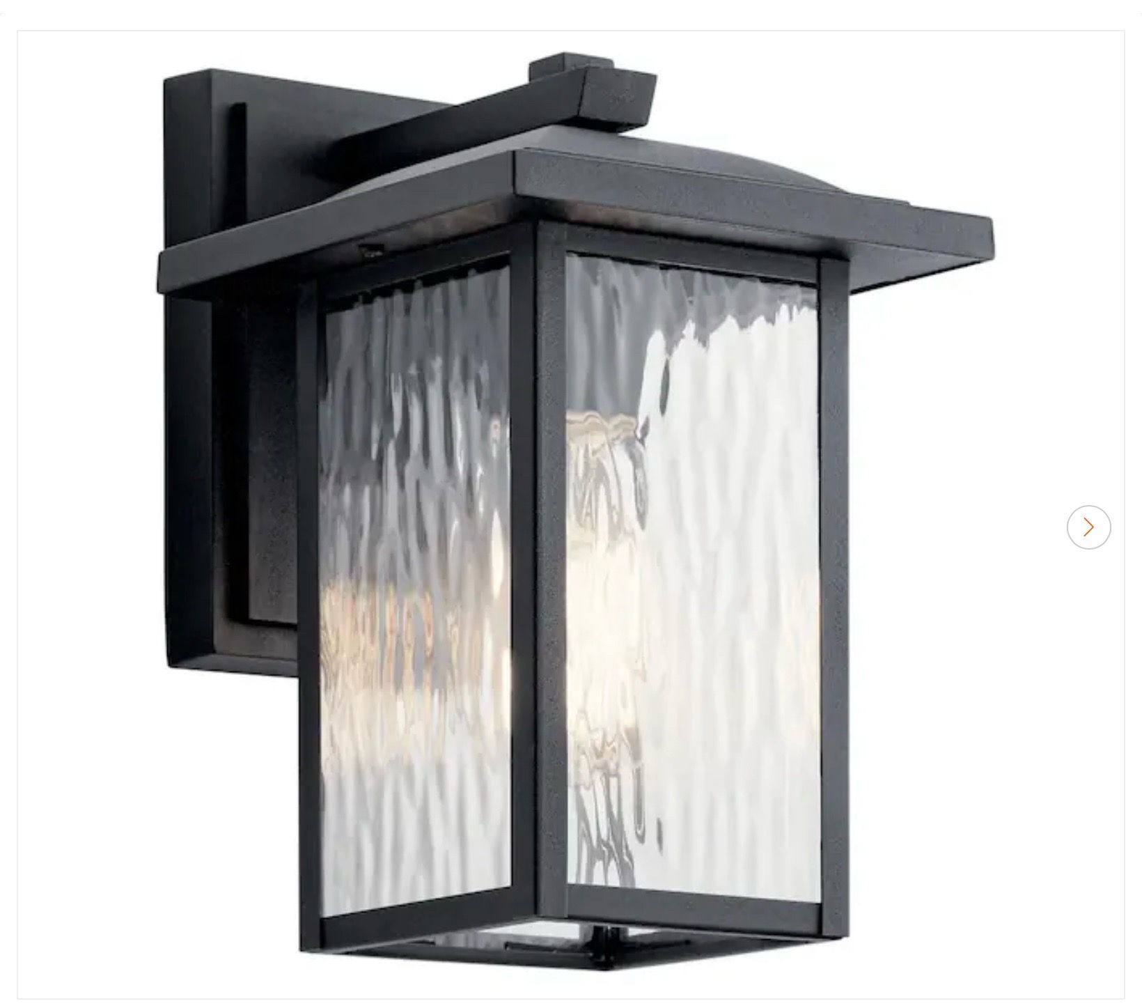 Kichler Capanna 10.25" Outdoor Wall Lantern - Black
