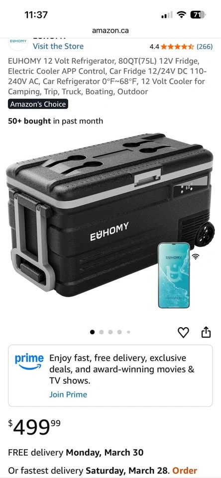 EUHOMY Portable Refrigerator Freezer - photo 2