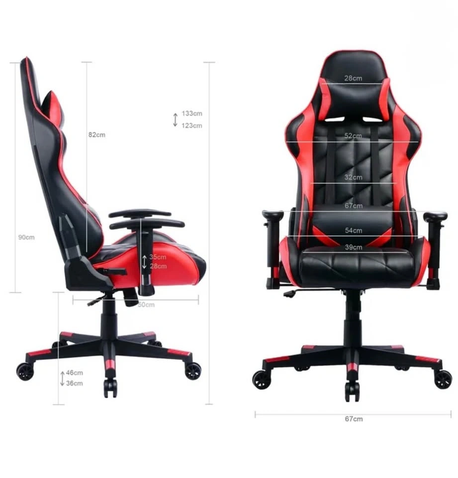 Gaming Chair with Reclining Backrest, Racing Style High Back Off - photo 4