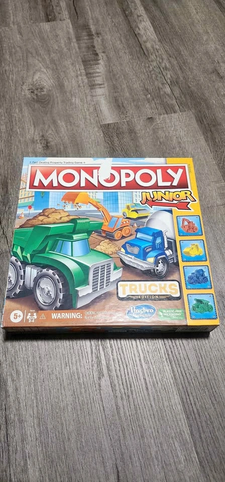 Brand new Hasbro Monopoly Junior Trucks Edition Board Game