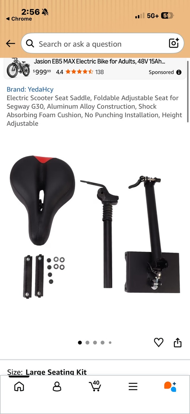 Foldable Scooter Seat - photo 2