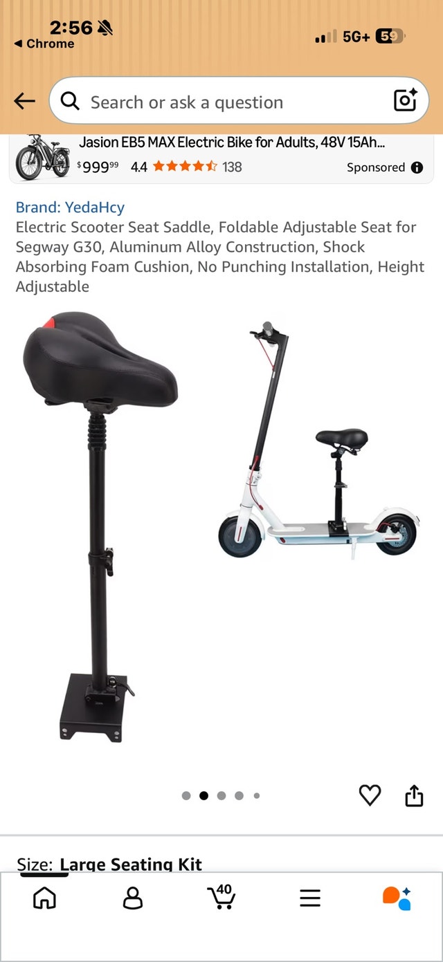 Foldable Scooter Seat - photo 3