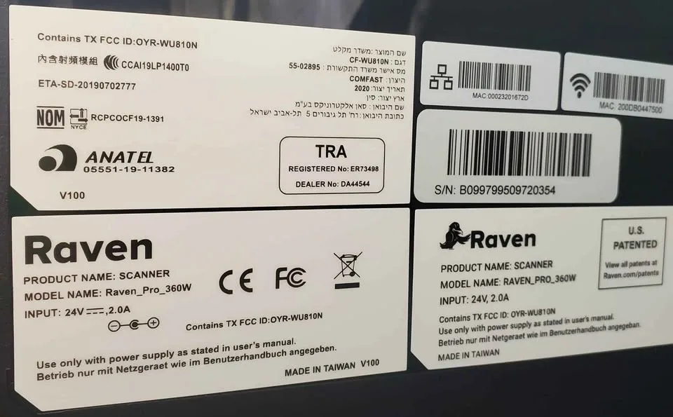 Raven Scanner Pro 360w Avision Wireless & USB Scan / 3 available image indicator(4)