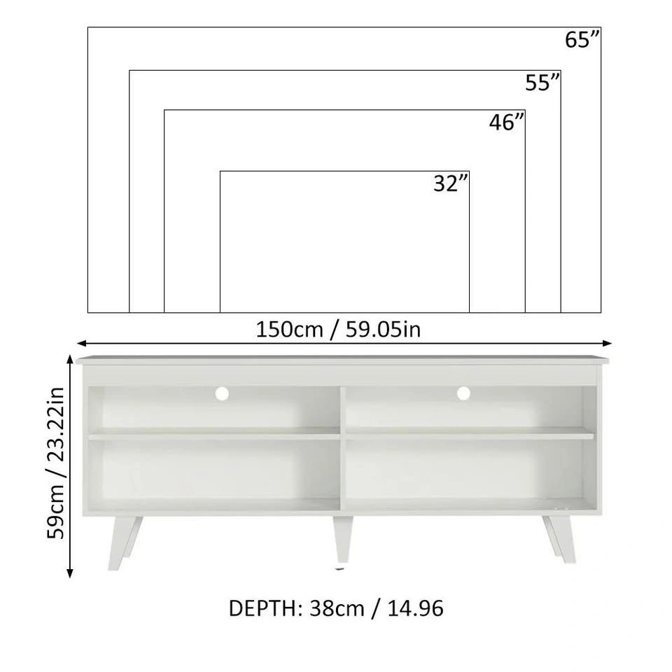 TV Stand / TV Table / Entertainment Centre - Black or White - photo 3