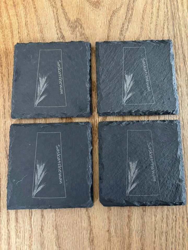 Slate Coasters - Saskatchewan
