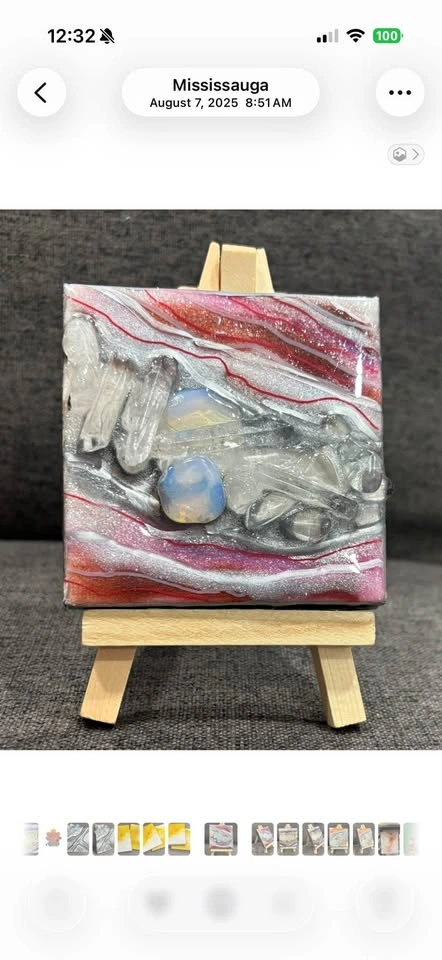 Mini geode painting