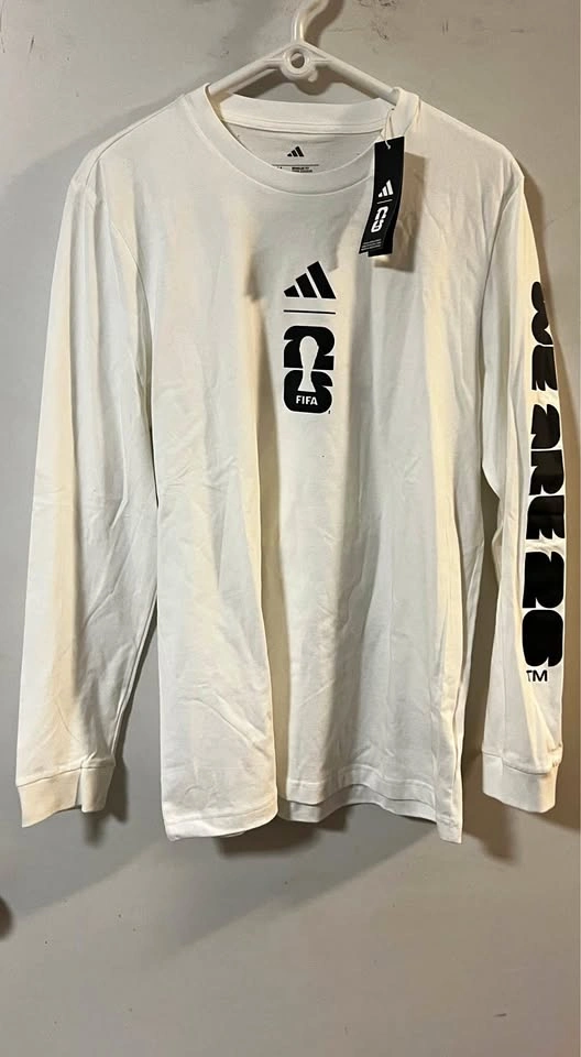Adidas FIFA World Cup 2026 Long Sleeve Tee White Medium NWT