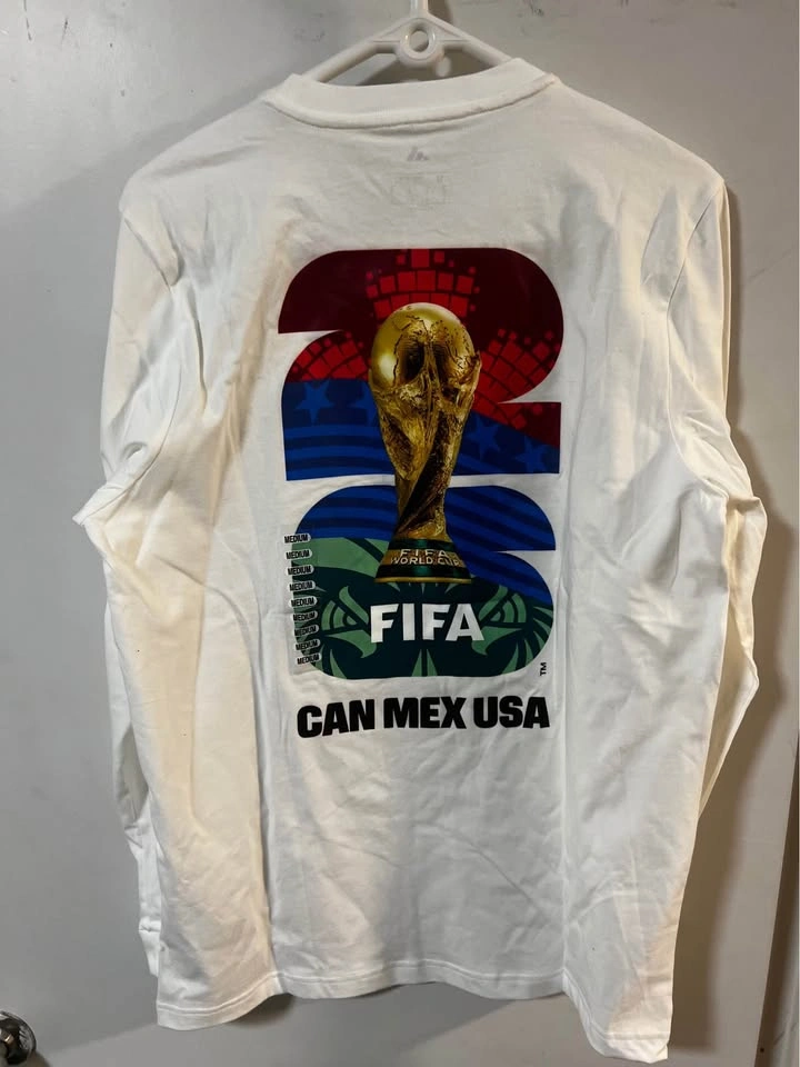 Adidas FIFA World Cup 2026 Long Sleeve Tee White Medium NWT - photo 2