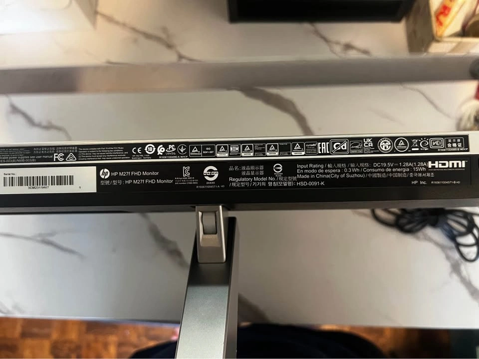 HP M27f Monitor with Screen Damage - photo 4