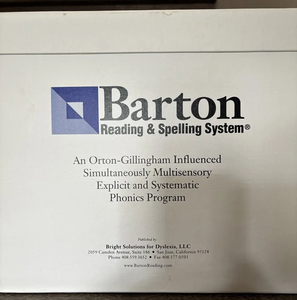 Barton Reading + Spelling System Levels 1, 2, 3