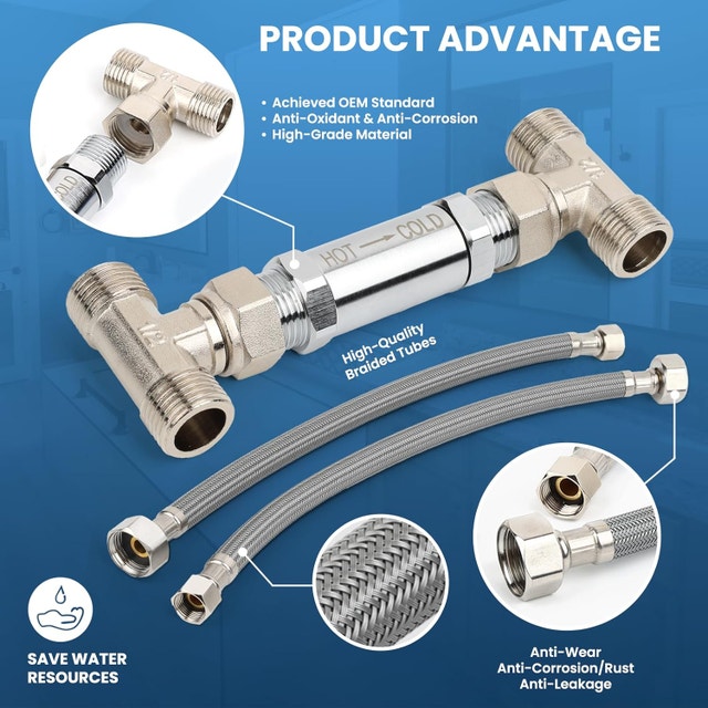 Stainless Steel Hot Water Recirculating Pump Sensor Valve - photo 2