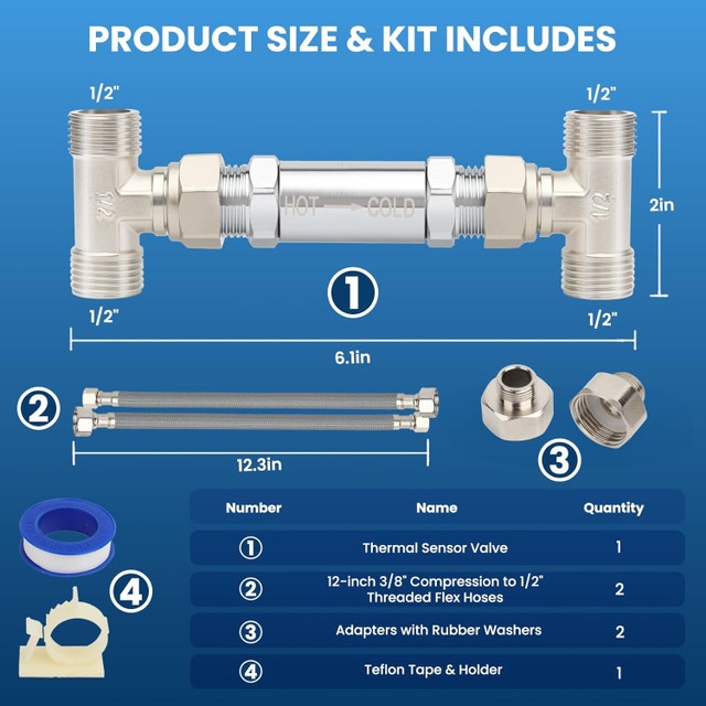 Stainless Steel Hot Water Recirculating Pump Sensor Valve - photo 4