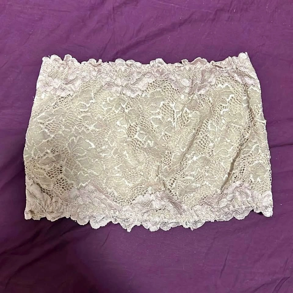 Nude/Pink Lace tube top