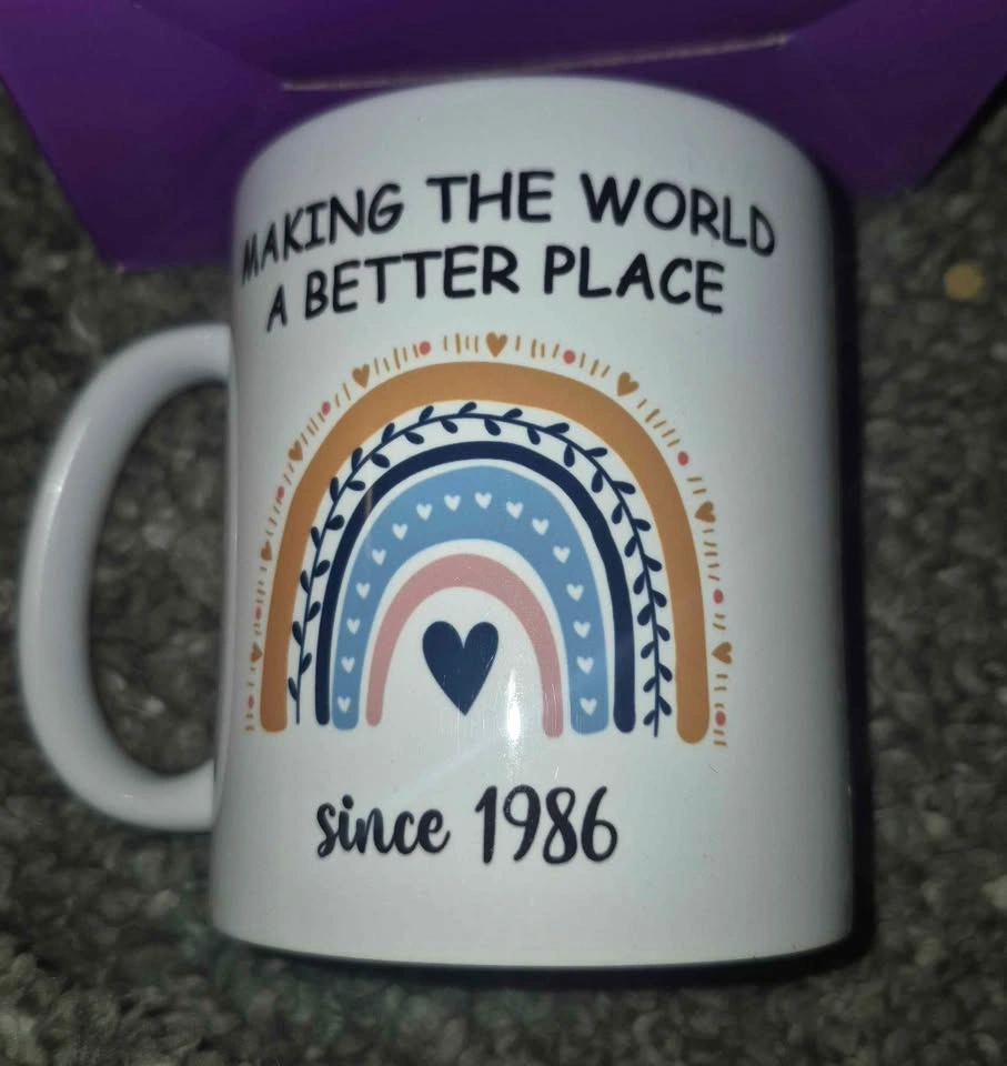 New Ceramic Mug Since 1986 Rainbow Design - photo 2
