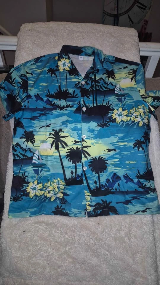 Blue Tropical Hawaiian Shirt Size 150 (Kids 10-12) - photo 2