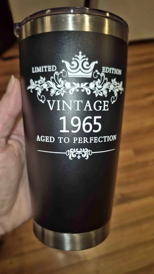 Vintage 1965 Tumbler perfect for a birthday.