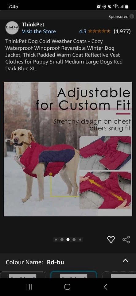 Winter Dog Jacket NWT - 17" - photo 3