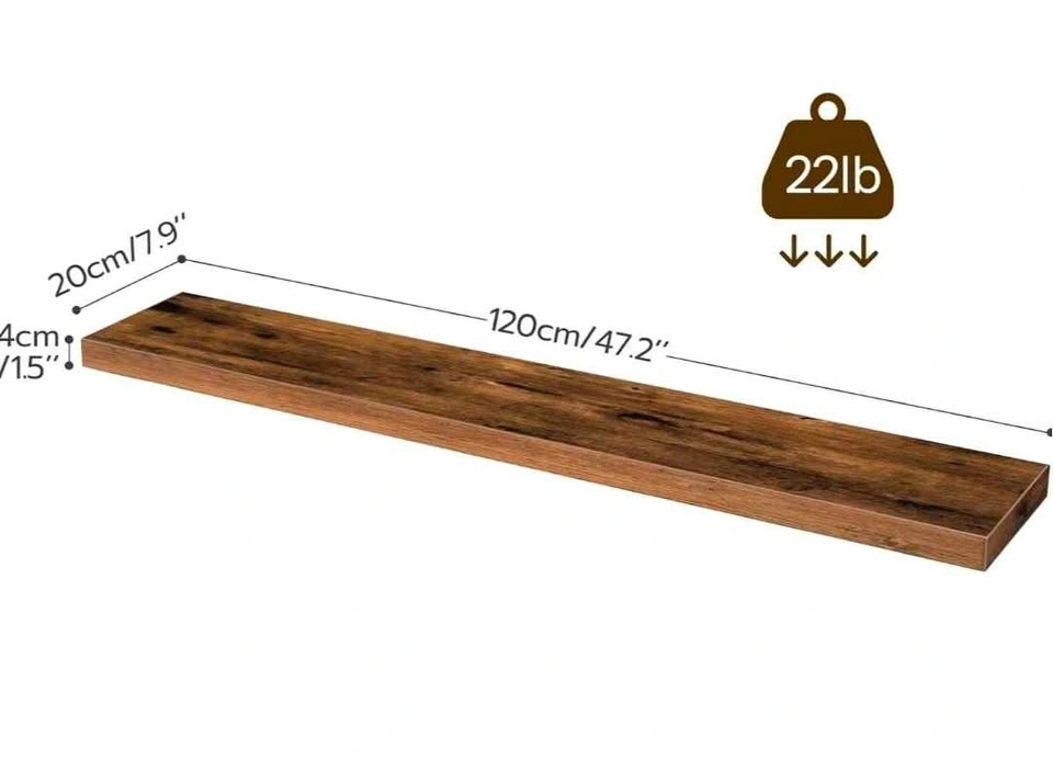 Floating Wall Shelves (Set of 2) - Rustic Brown - BRAND NEW - photo 3