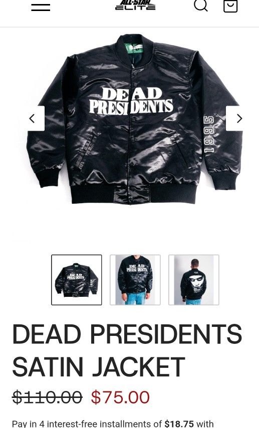 Dead Presidents Satin Jacket 3XL - photo 2