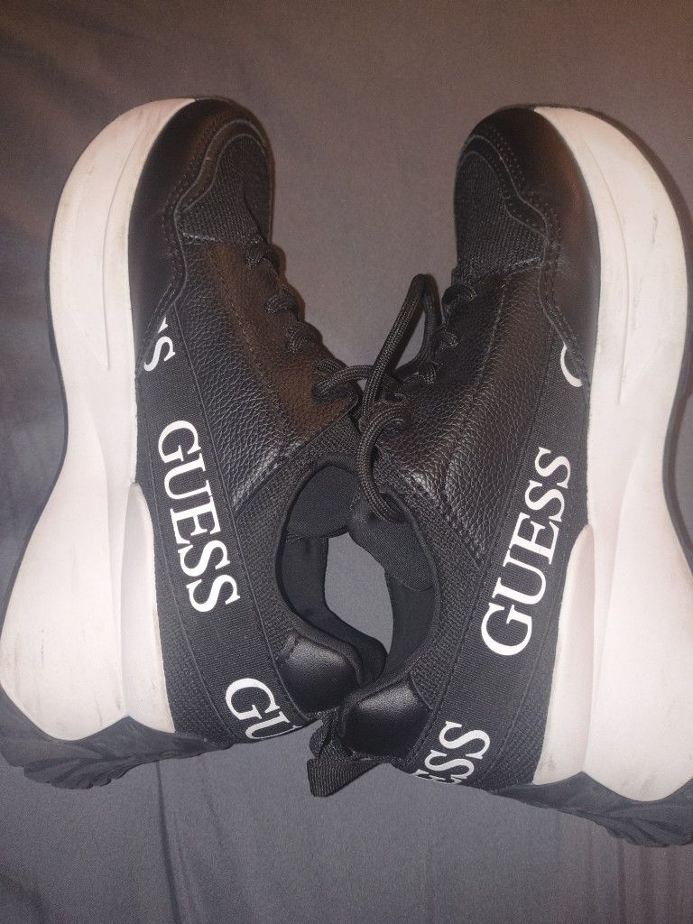 Guess Calebb Black White Shoes Size 7m Women’s
