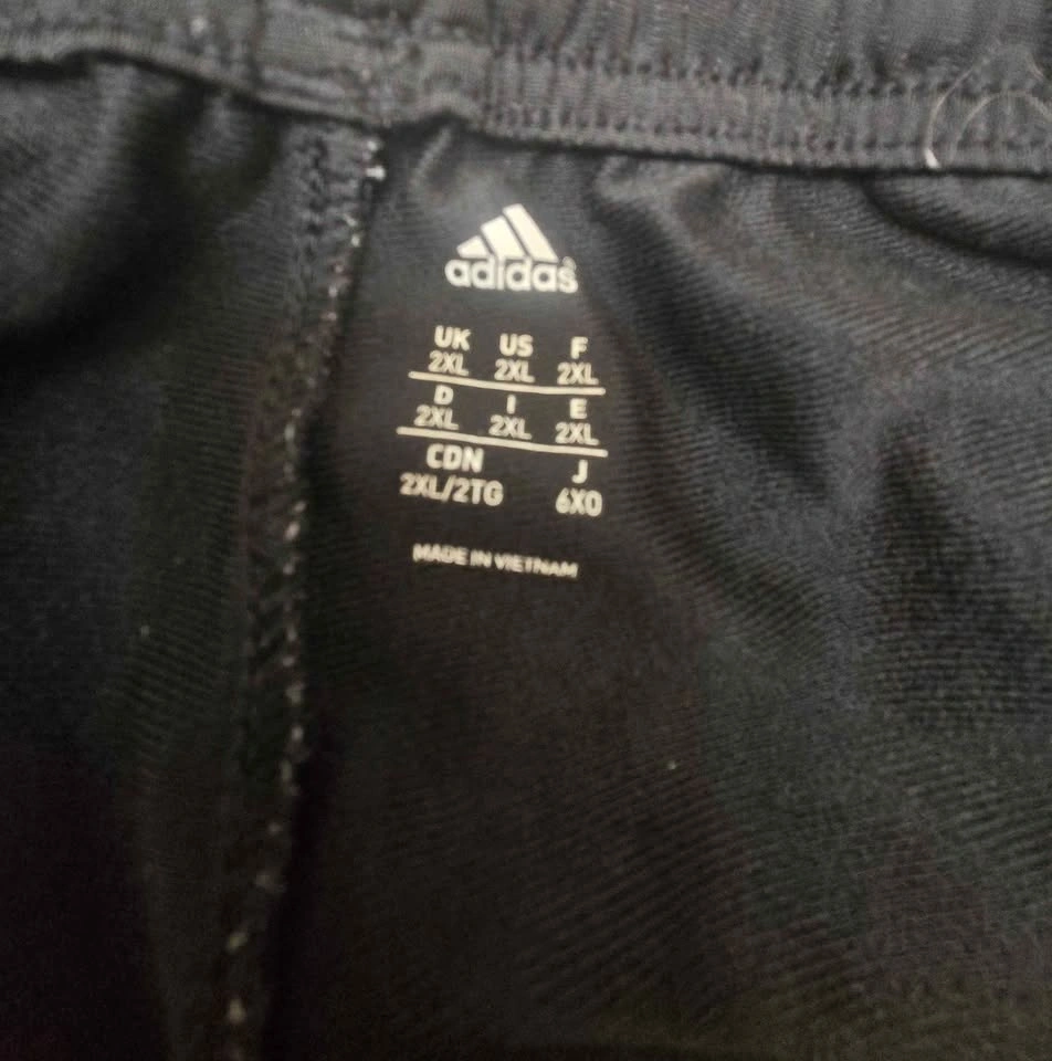 Men's Adidas Classic black track pants. Drawstring closure. XXL. - photo 3