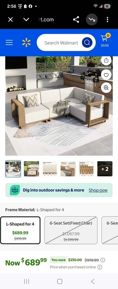 Outdoor L-Shaped Patio Sectional Sofa - photo 3