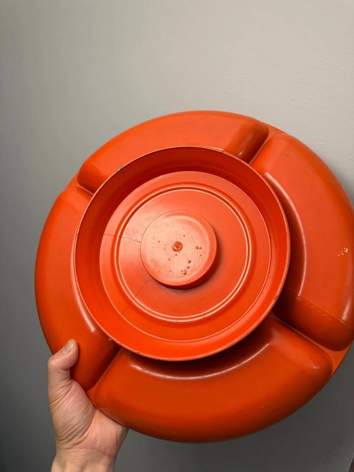 Orange Divided Serving Platter - photo 2