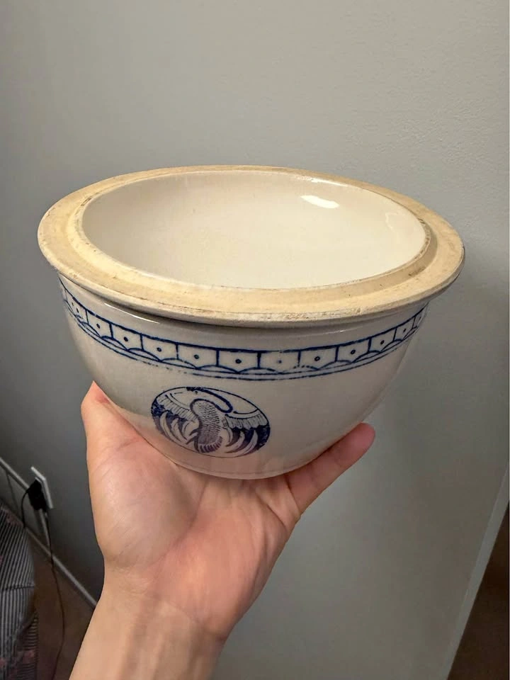 Ceramic Bowl Blue Bird Design