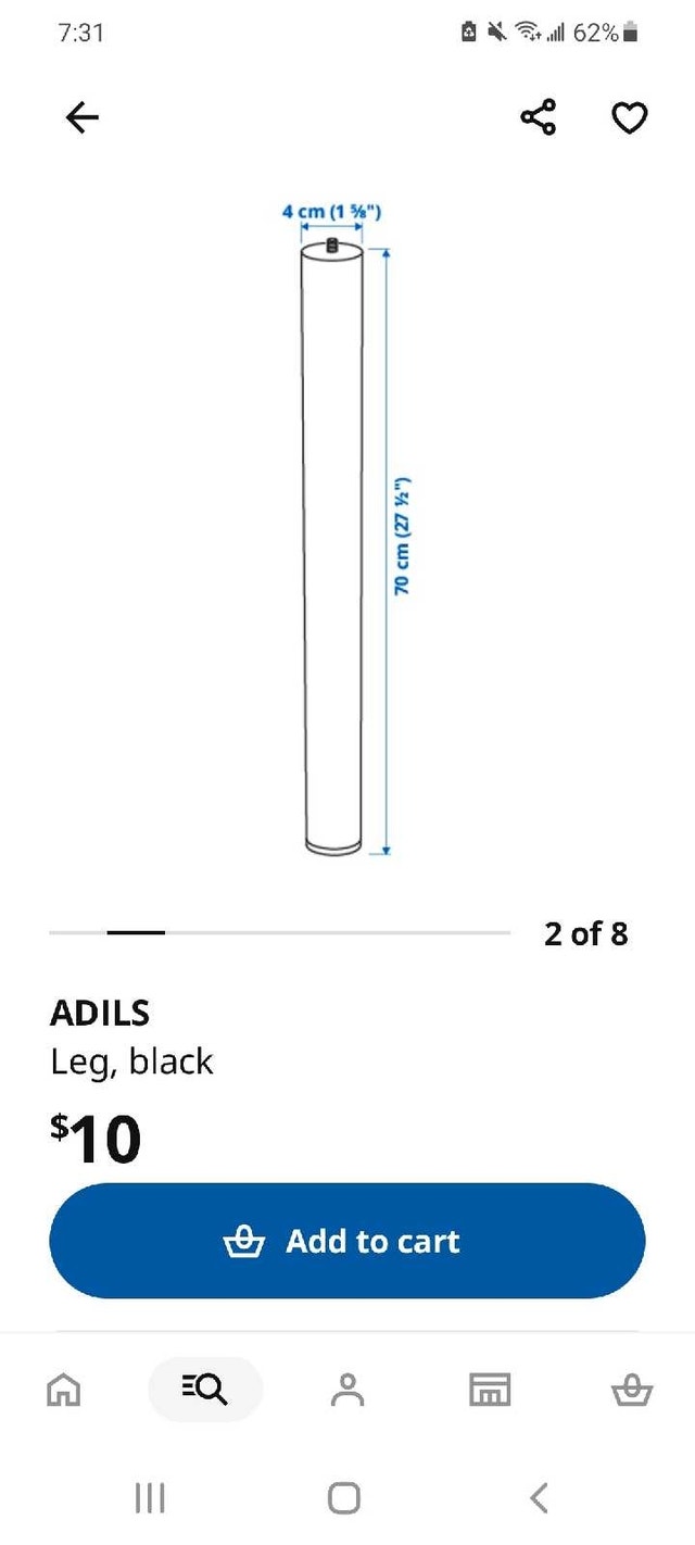 Black table legs $5 each - photo 2